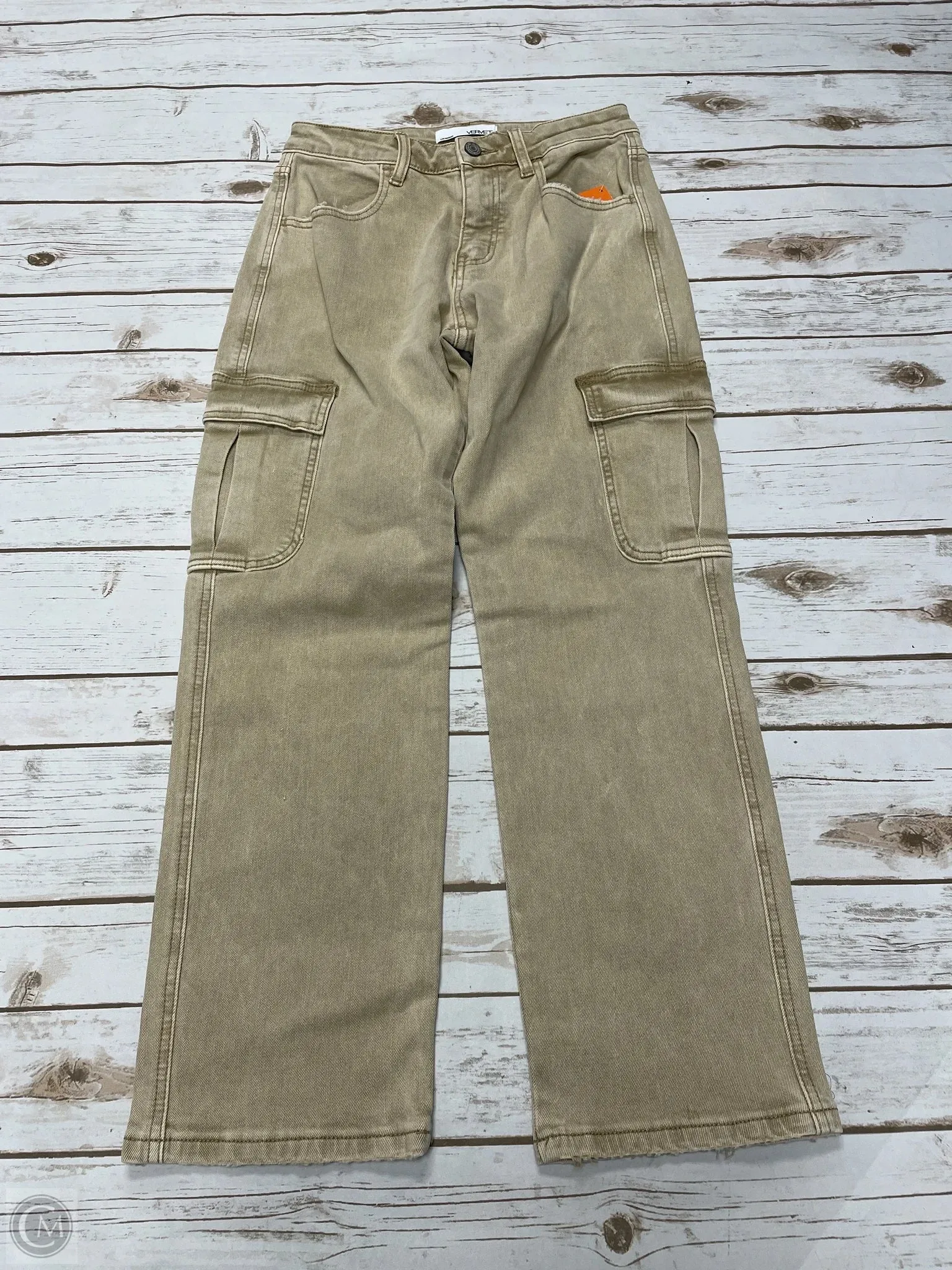 Jeans Straight By Vervet In Tan, Size: 2