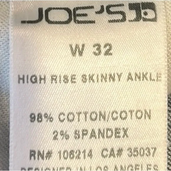 Joe’s Charlie High Rise Skinny Ankle Jeans
