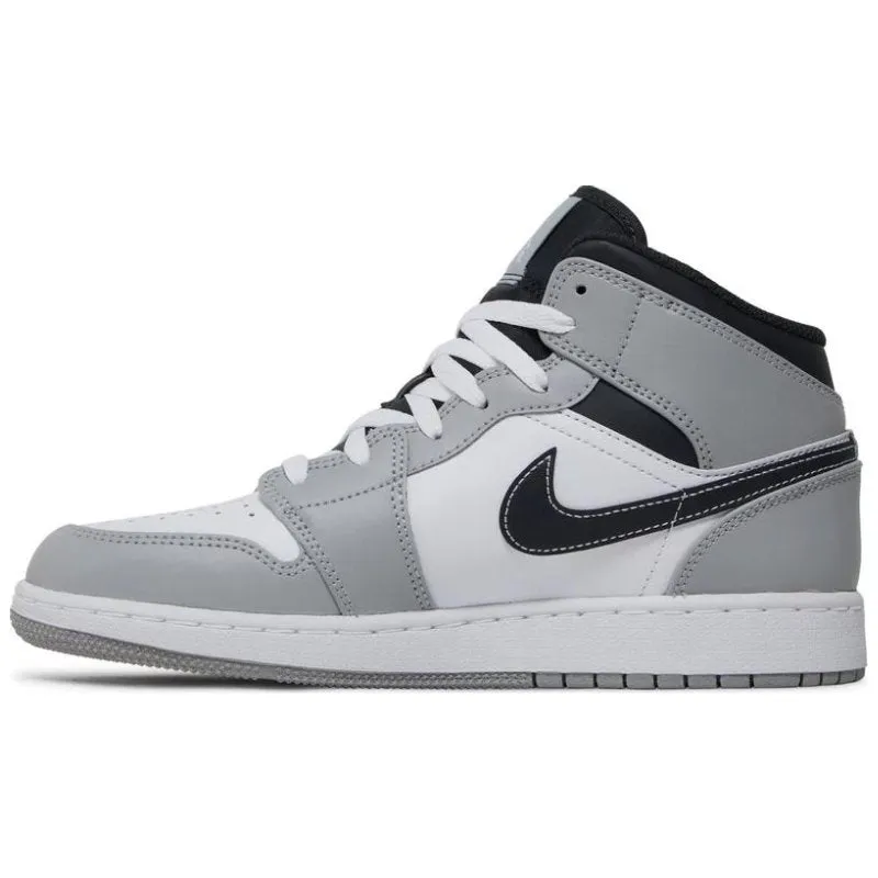 Jordan 1 Mid Light Smoke Grey (GS)