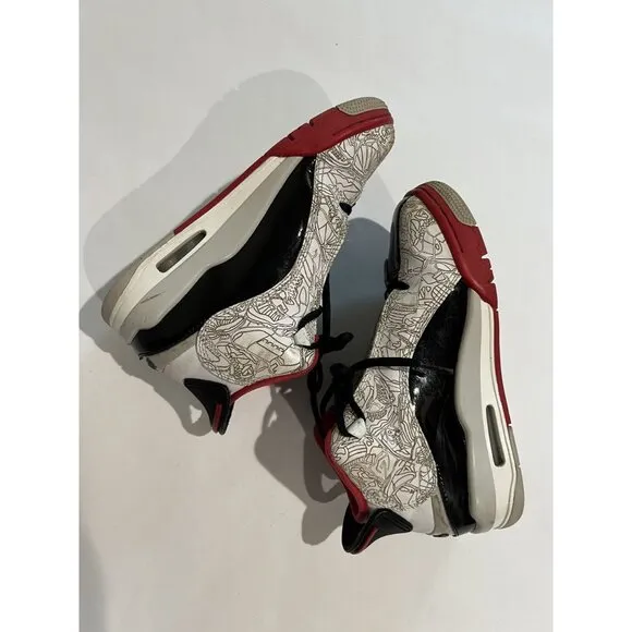 Jordan Dub Zero Sneakers in Black White Fire Red