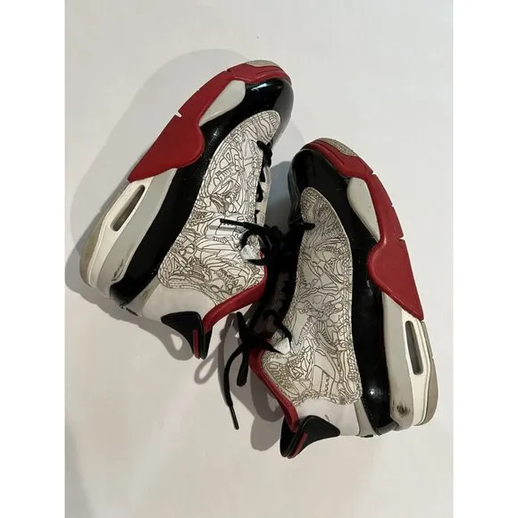 Jordan Dub Zero Sneakers in Black White Fire Red