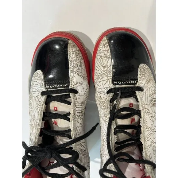 Jordan Dub Zero Sneakers in Black White Fire Red
