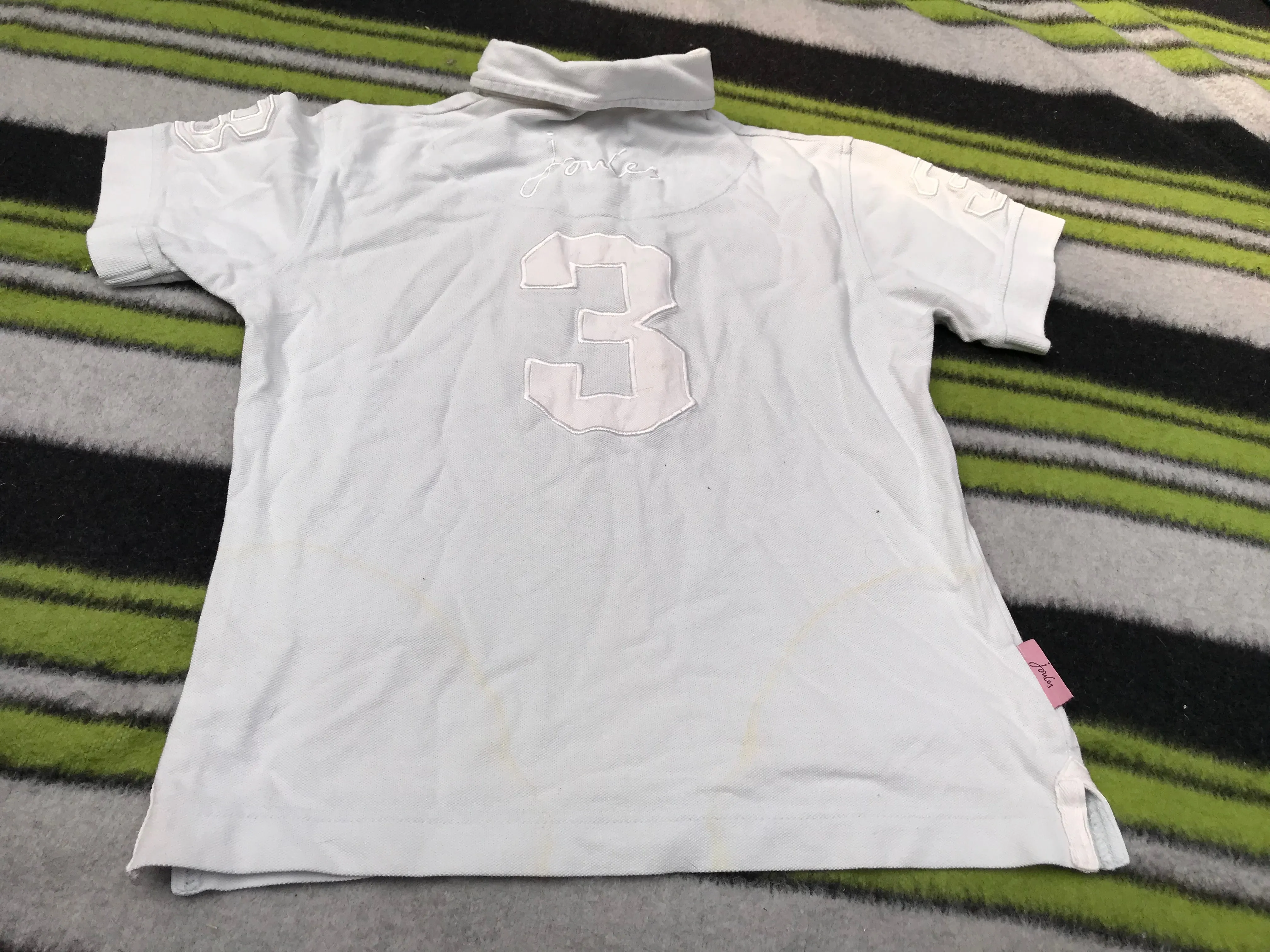 Joules off white polo shirt size S FREE POSTAGE