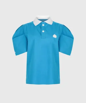 KANDINI Polo Shirts with Balloon Puff sleeves - Blue