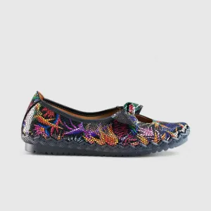 Karyoka Comfort Leather Casuals 5403 Black Multi
