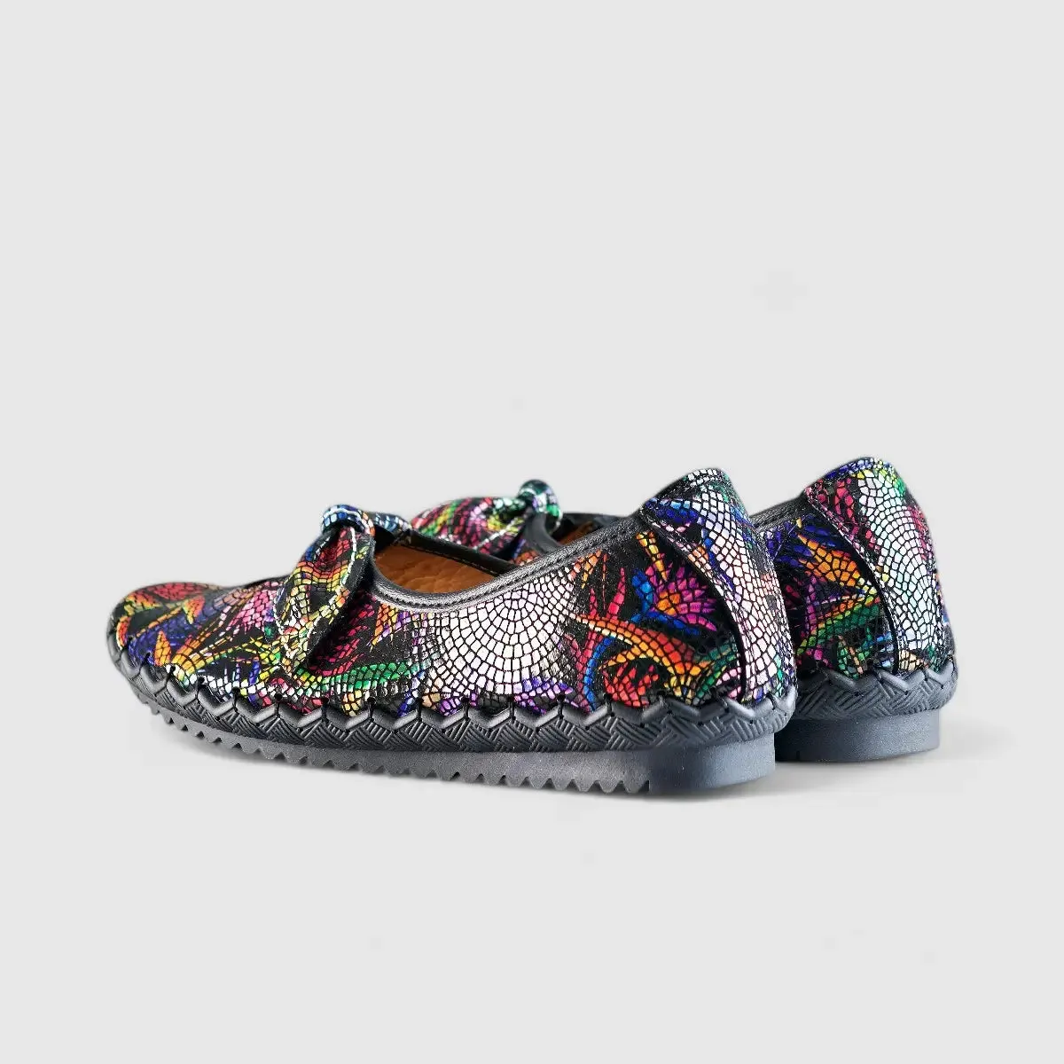 Karyoka Comfort Leather Casuals 5403 Black Multi