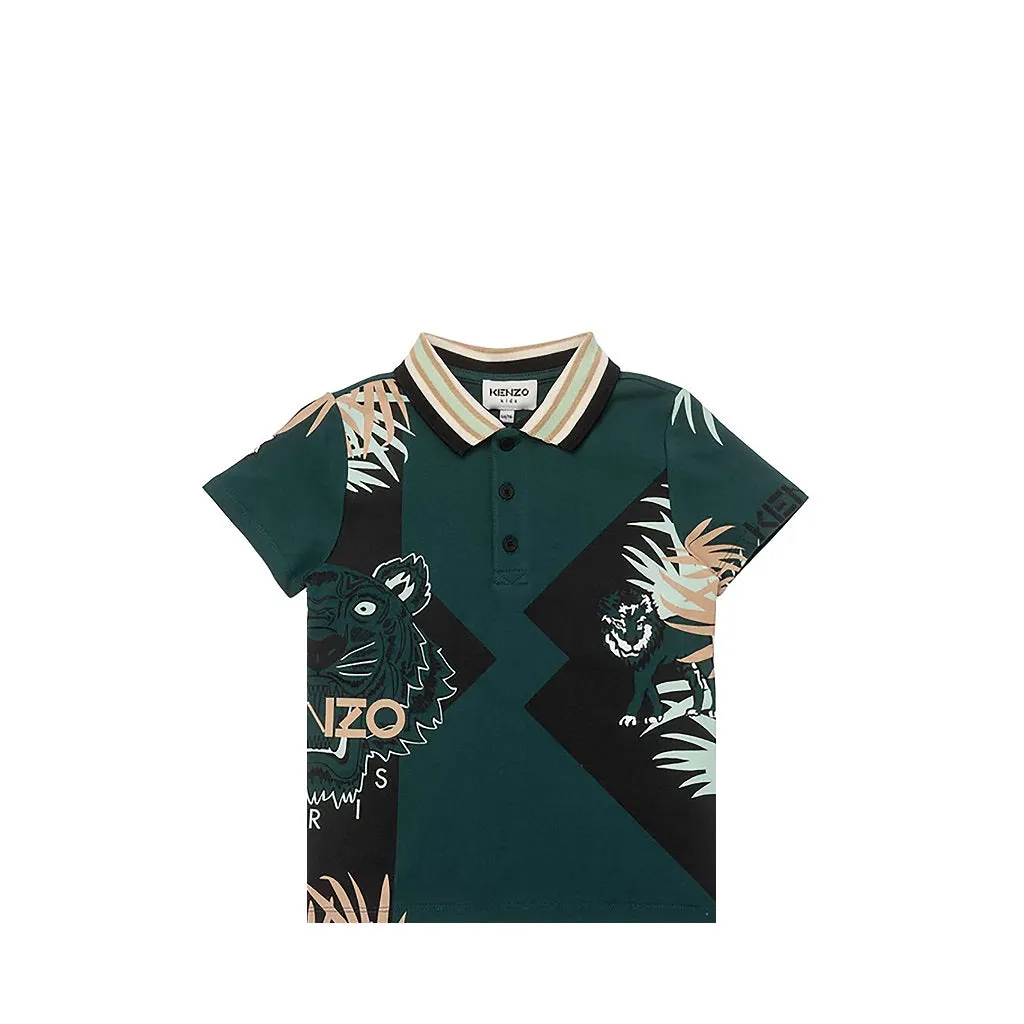 Kenzo Kids Multi-Pattern Polo Shirt
