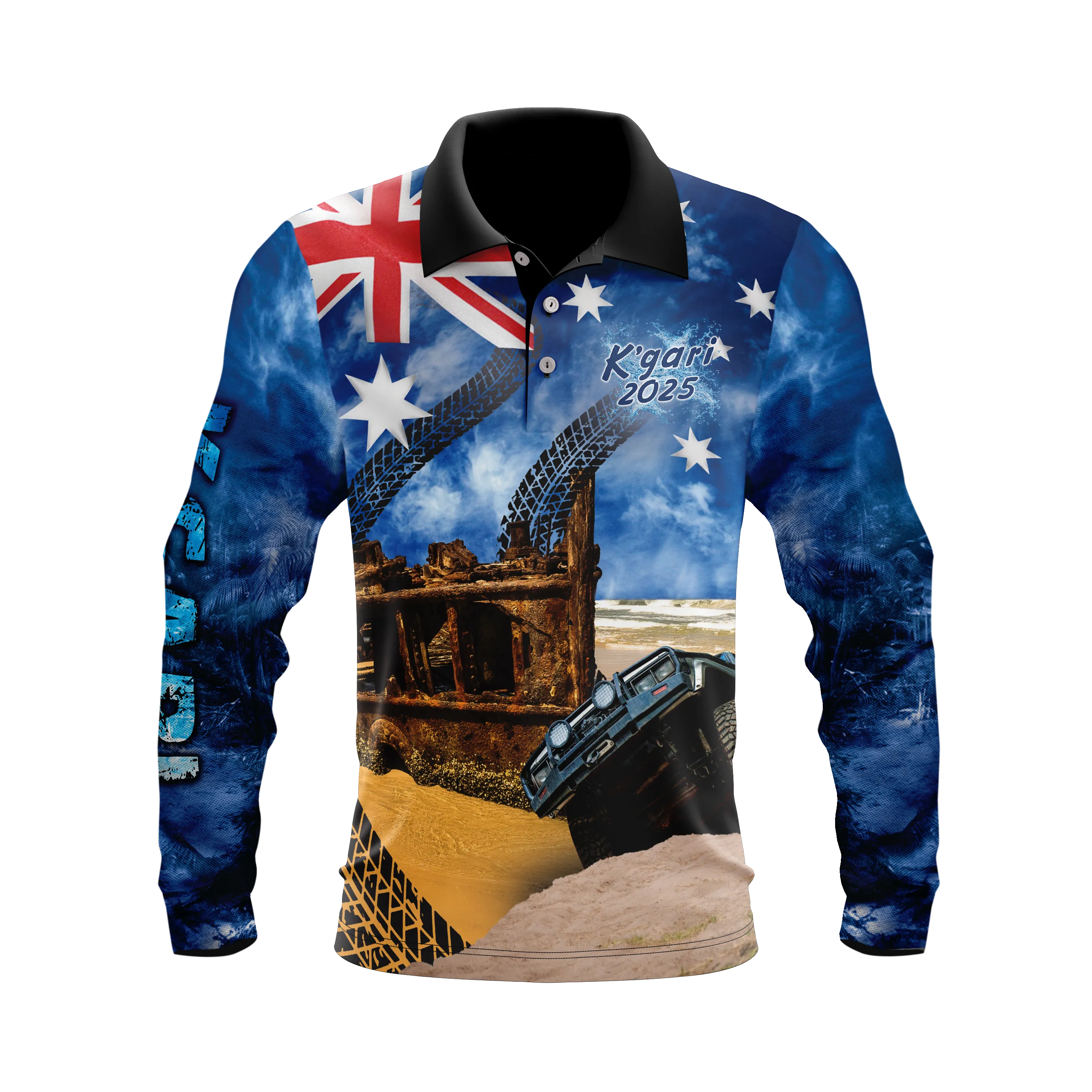 K'gari Fraser Blue Polo 2025 shirt