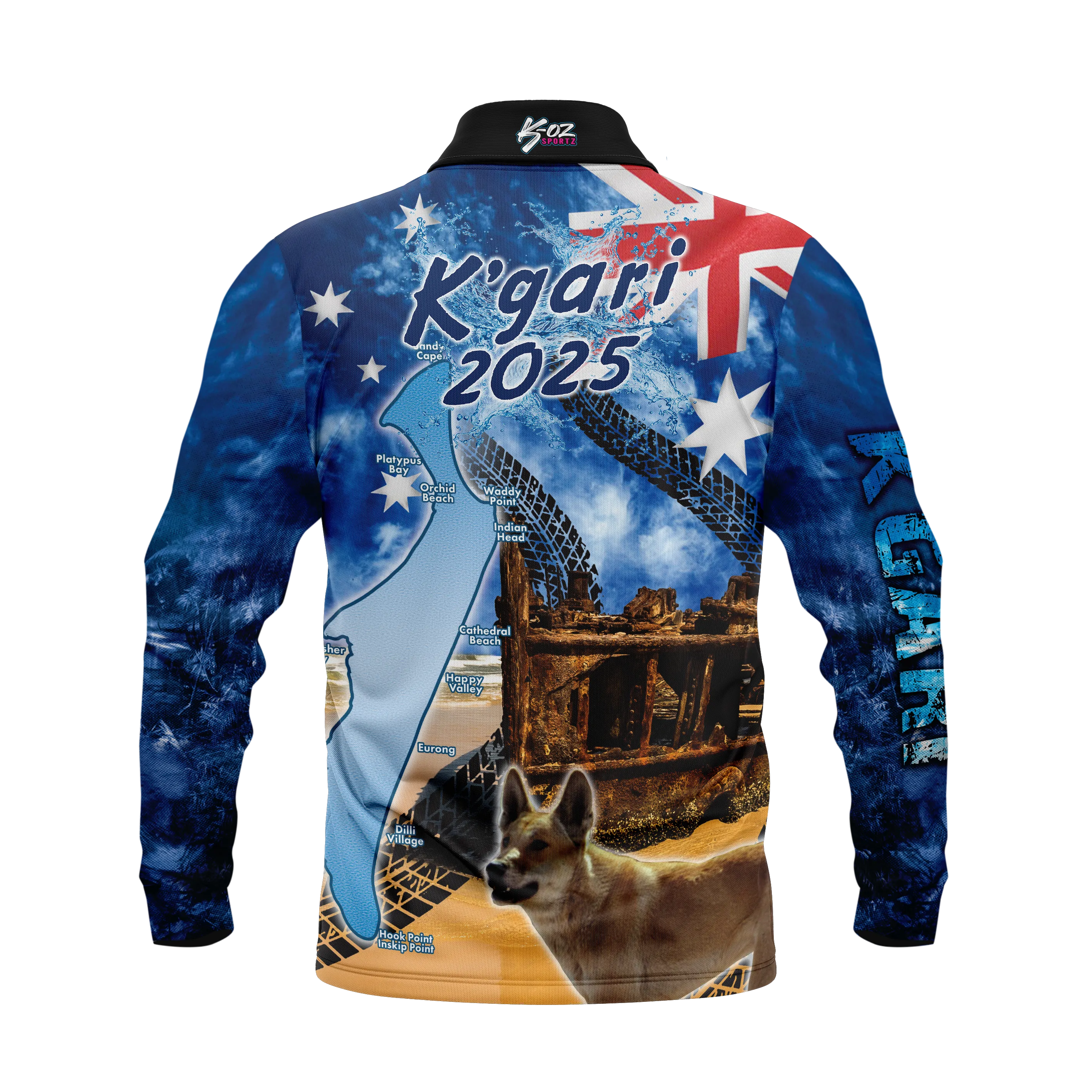 K'gari Fraser Blue Polo 2025 shirt