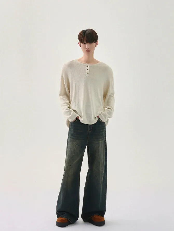 Knitted Henley Shirt