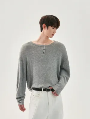Knitted Henley Shirt