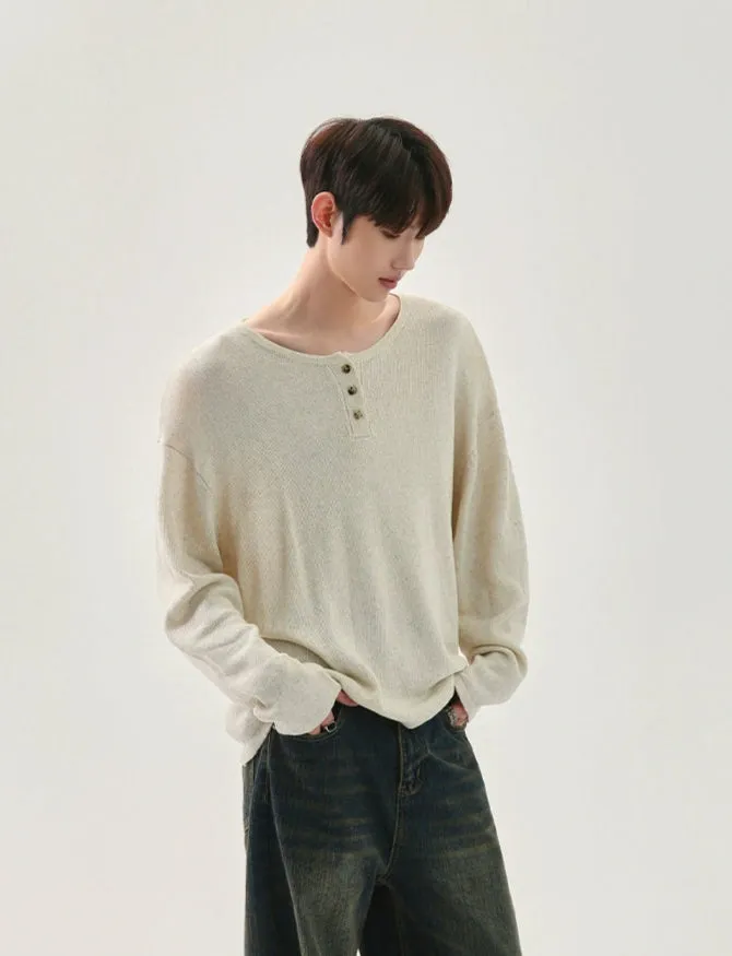 Knitted Henley Shirt
