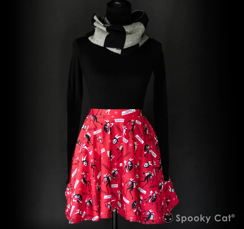 Krampus Folklore Skater Skirt