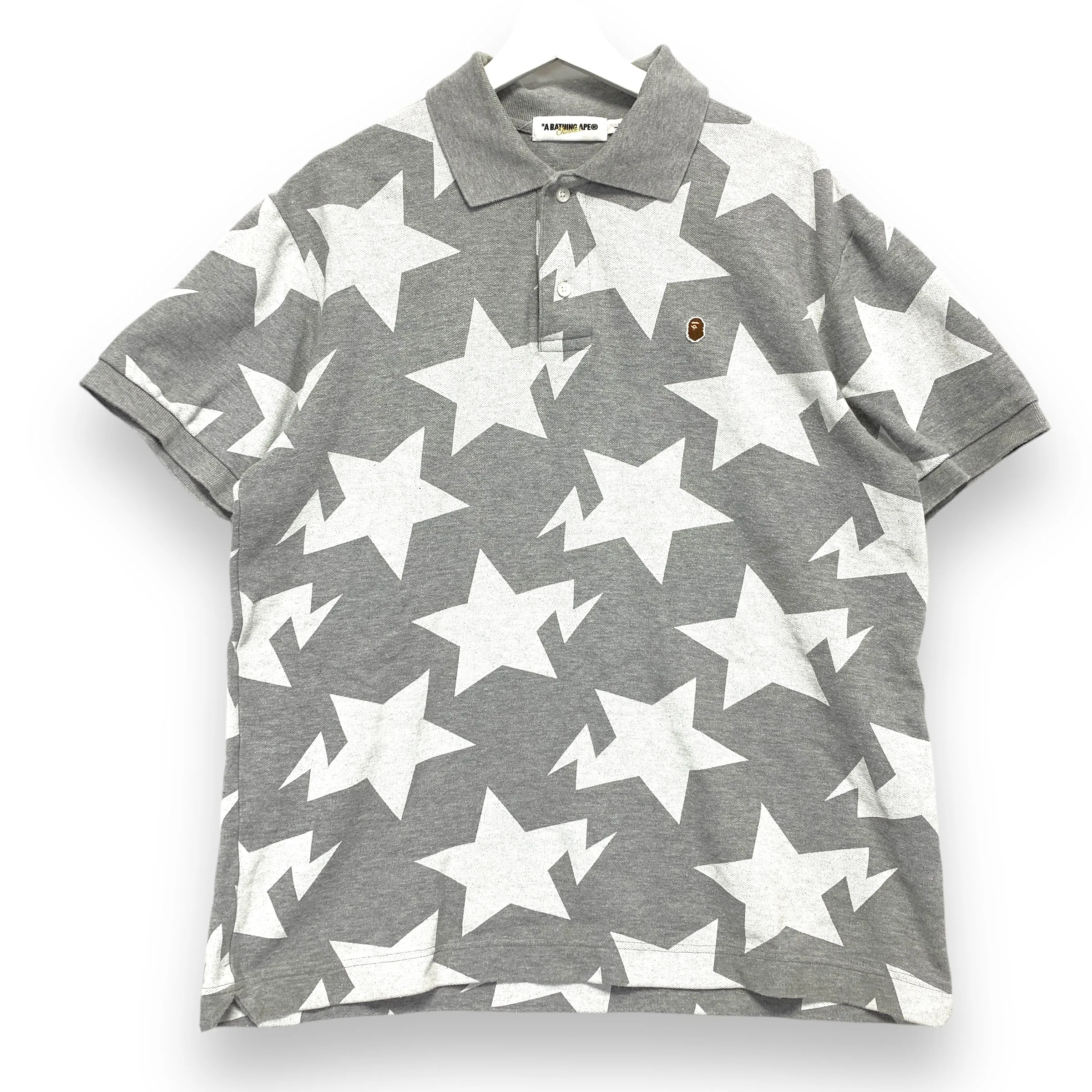 [L] A Bathing Ape Bape Bape Sta All Over Polo Shirt