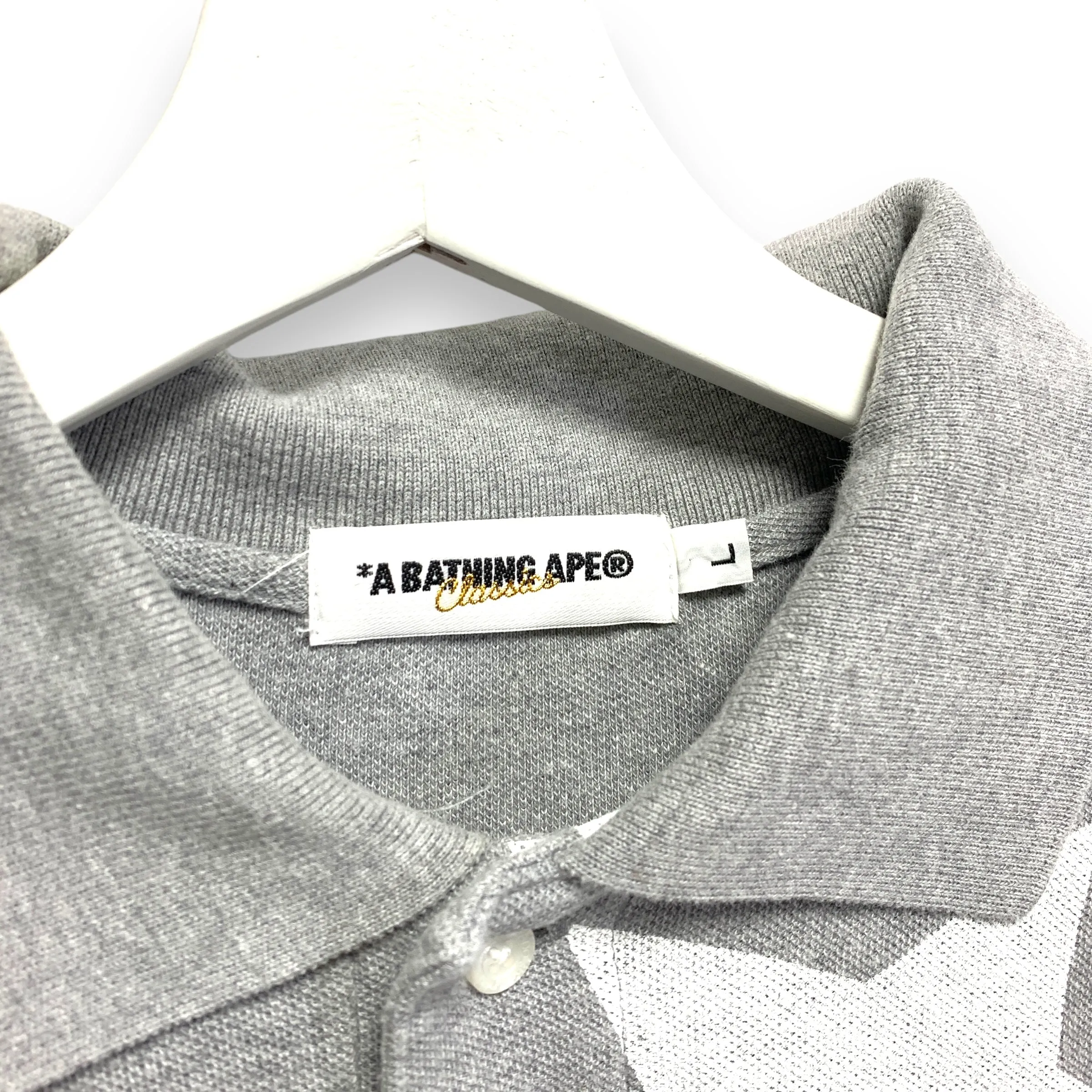 [L] A Bathing Ape Bape Bape Sta All Over Polo Shirt
