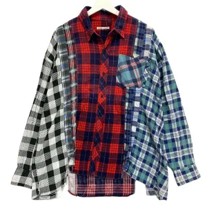 [L] Needles Rebuild Big Cut Flannel Shirt Remake