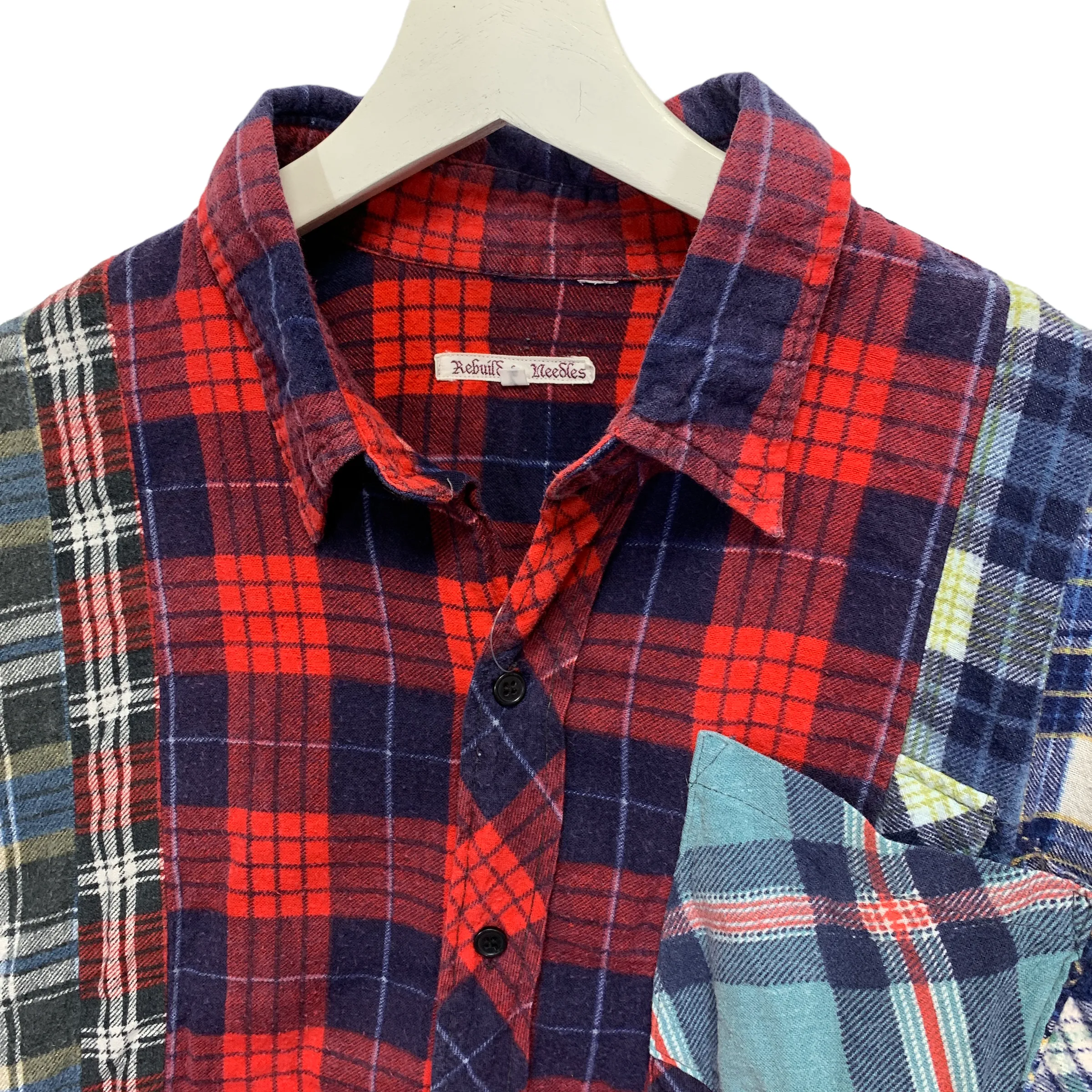 [L] Needles Rebuild Big Cut Flannel Shirt Remake