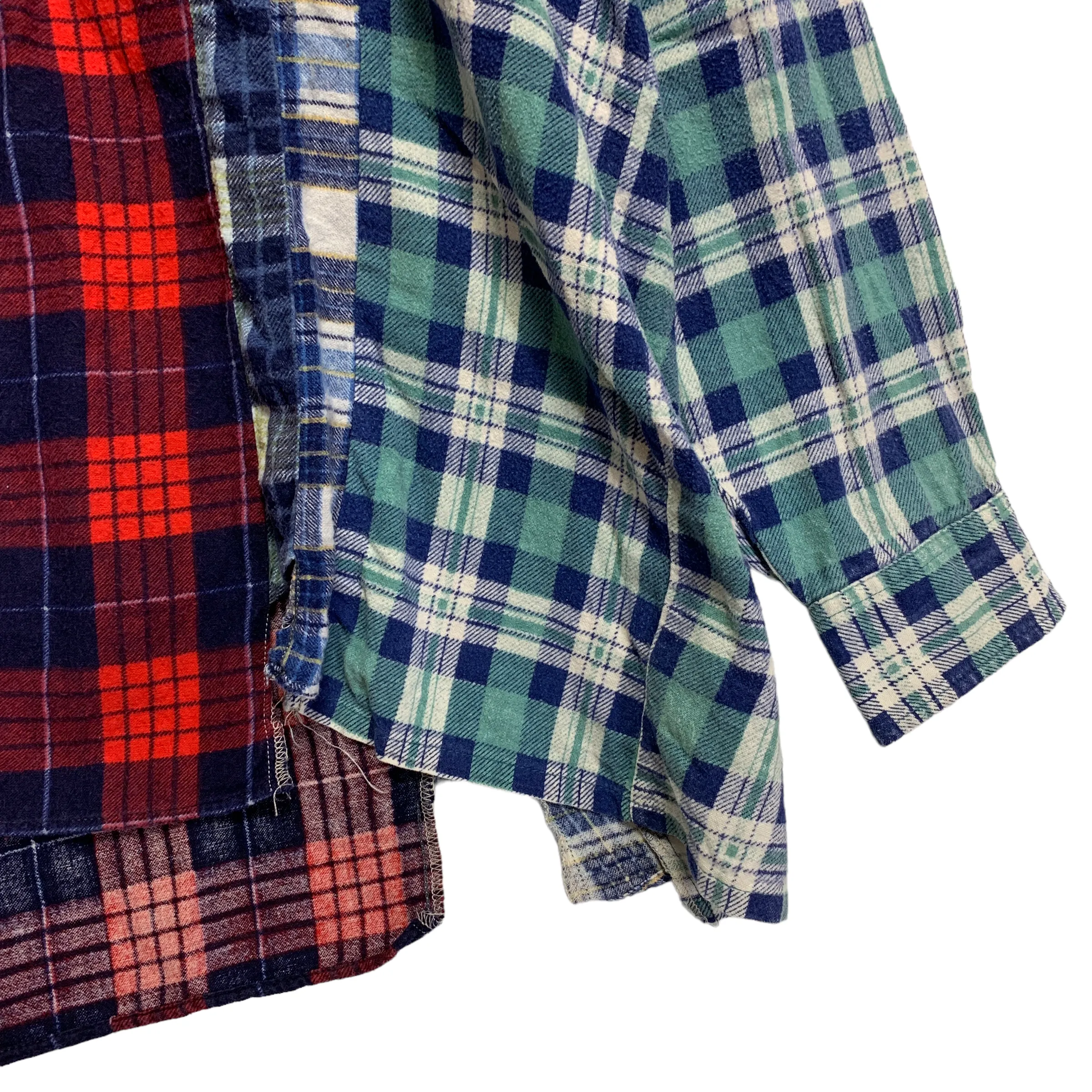 [L] Needles Rebuild Big Cut Flannel Shirt Remake