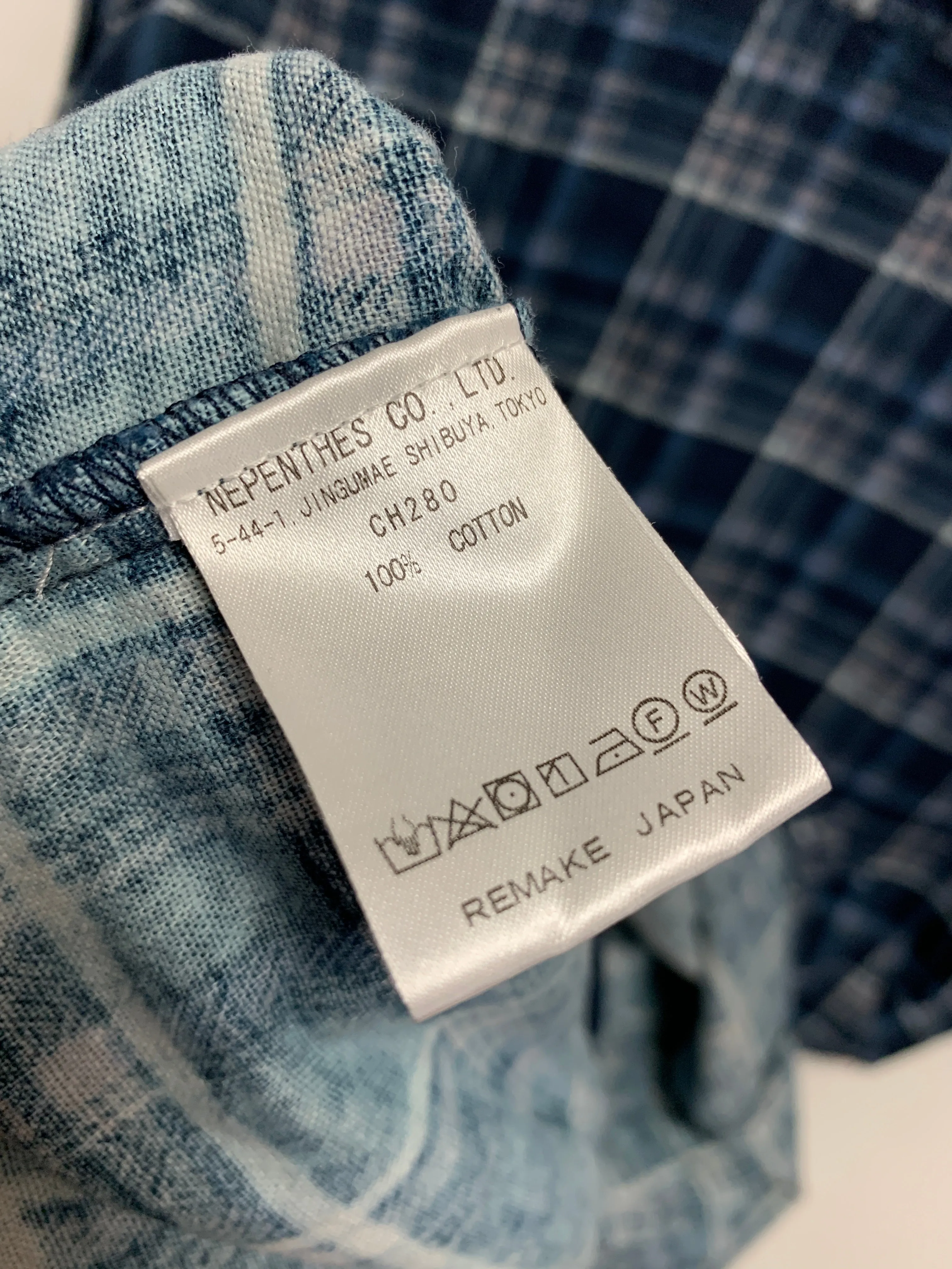 [L] Needles Rebuild Ribbon Cut Flannel Shirt Remake