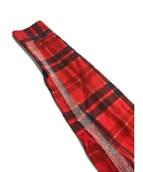 [L] Undercover SS03 Scab Flannel Shirt Red
