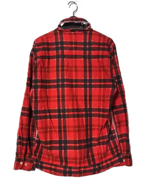 [L] Undercover SS03 Scab Flannel Shirt Red