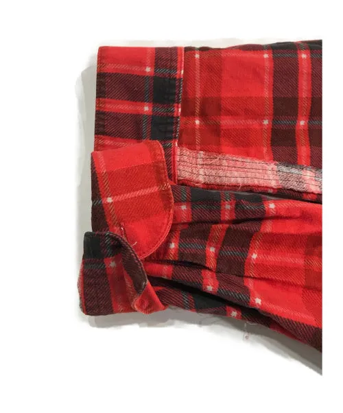 [L] Undercover SS03 Scab Flannel Shirt Red