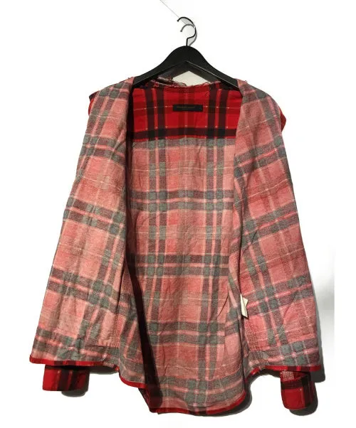 [L] Undercover SS03 Scab Flannel Shirt Red