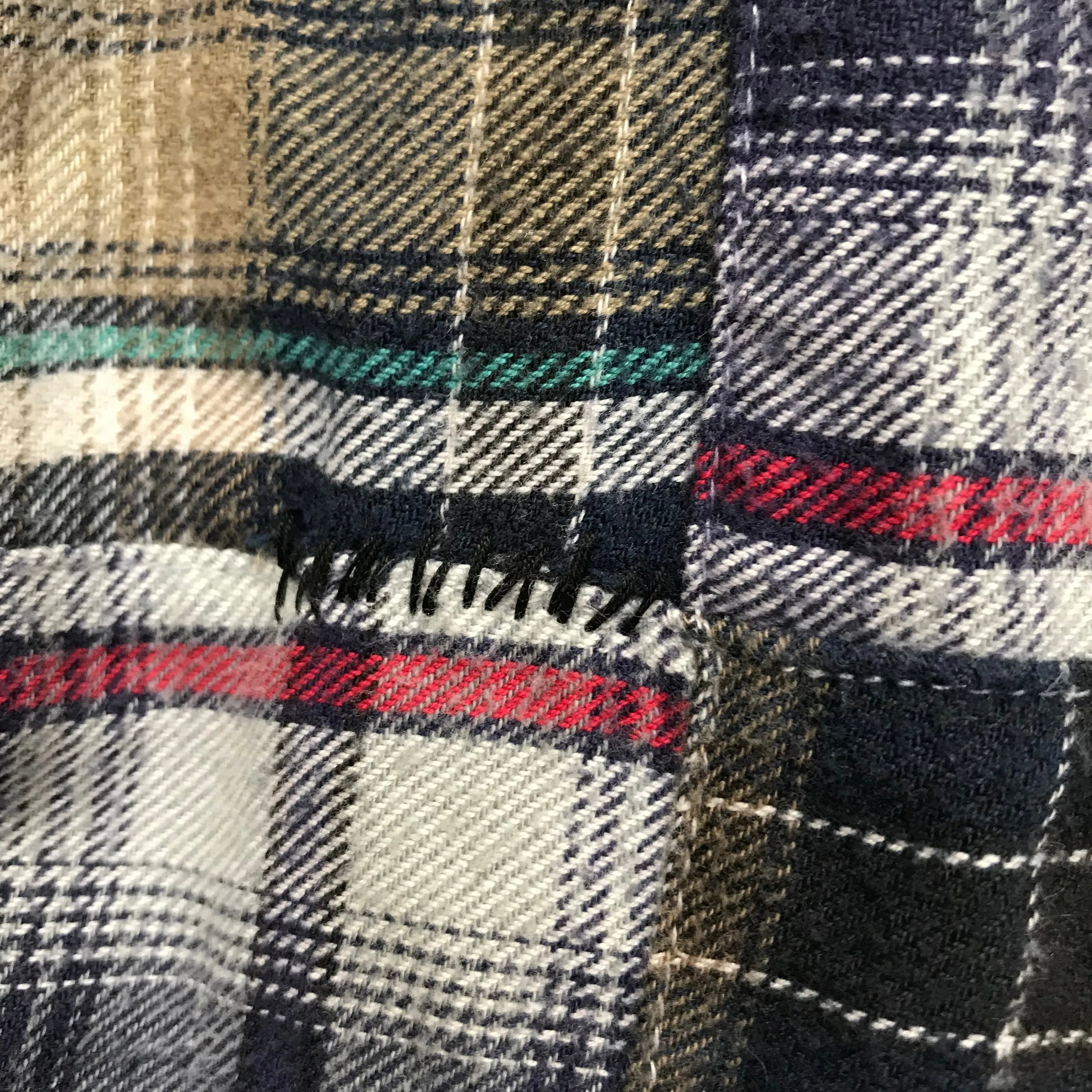 [L] WTaps 07SS Vatos Flannel Patchwork L/S Shirt