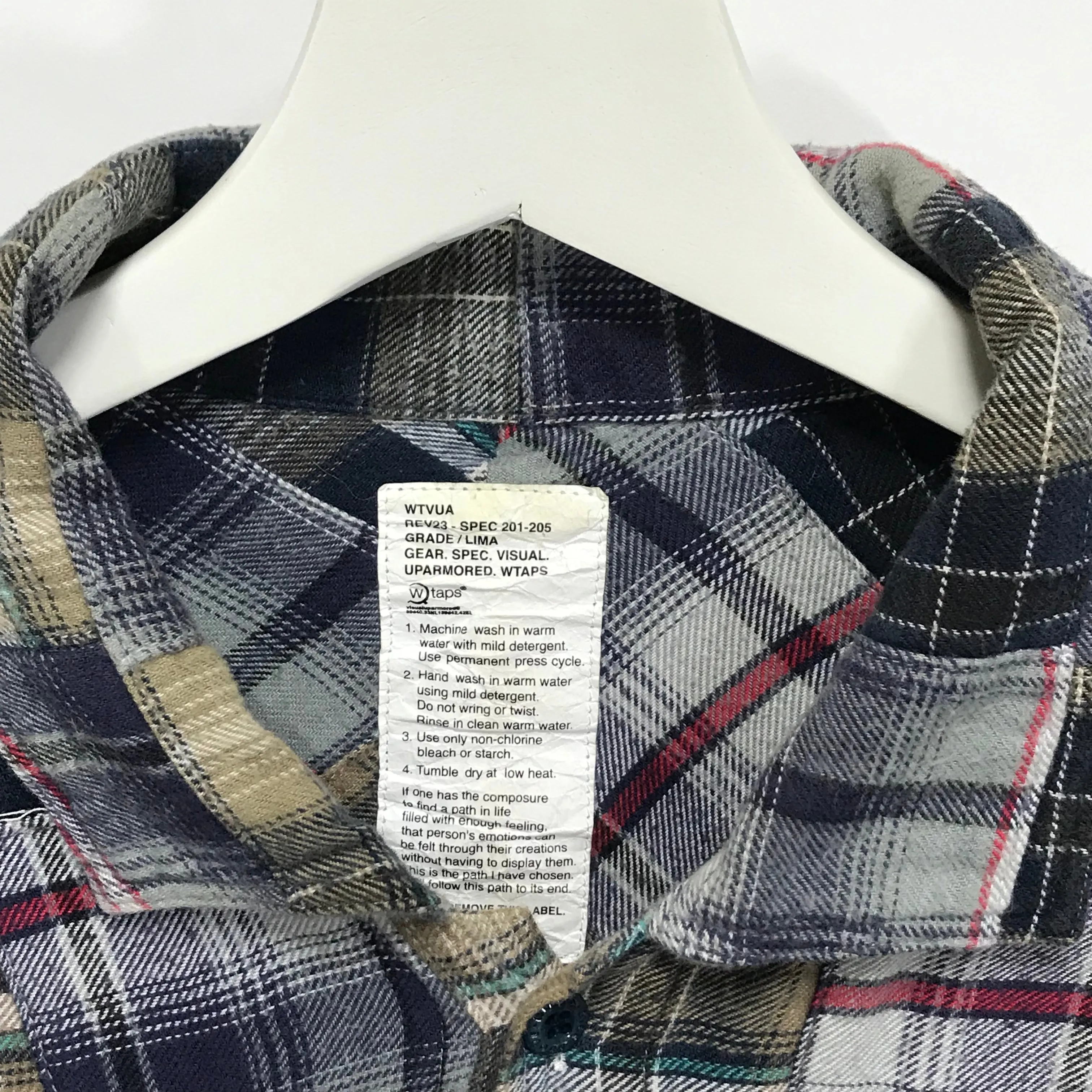 [L] WTaps 07SS Vatos Flannel Patchwork L/S Shirt