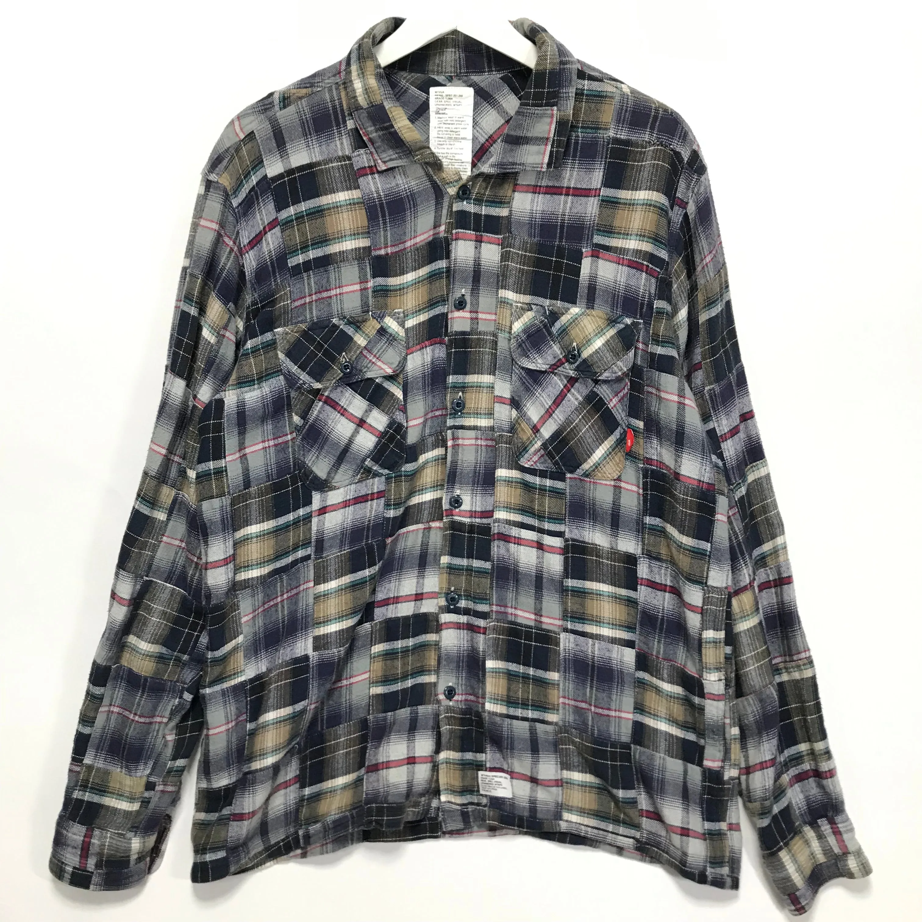 [L] WTaps 07SS Vatos Flannel Patchwork L/S Shirt