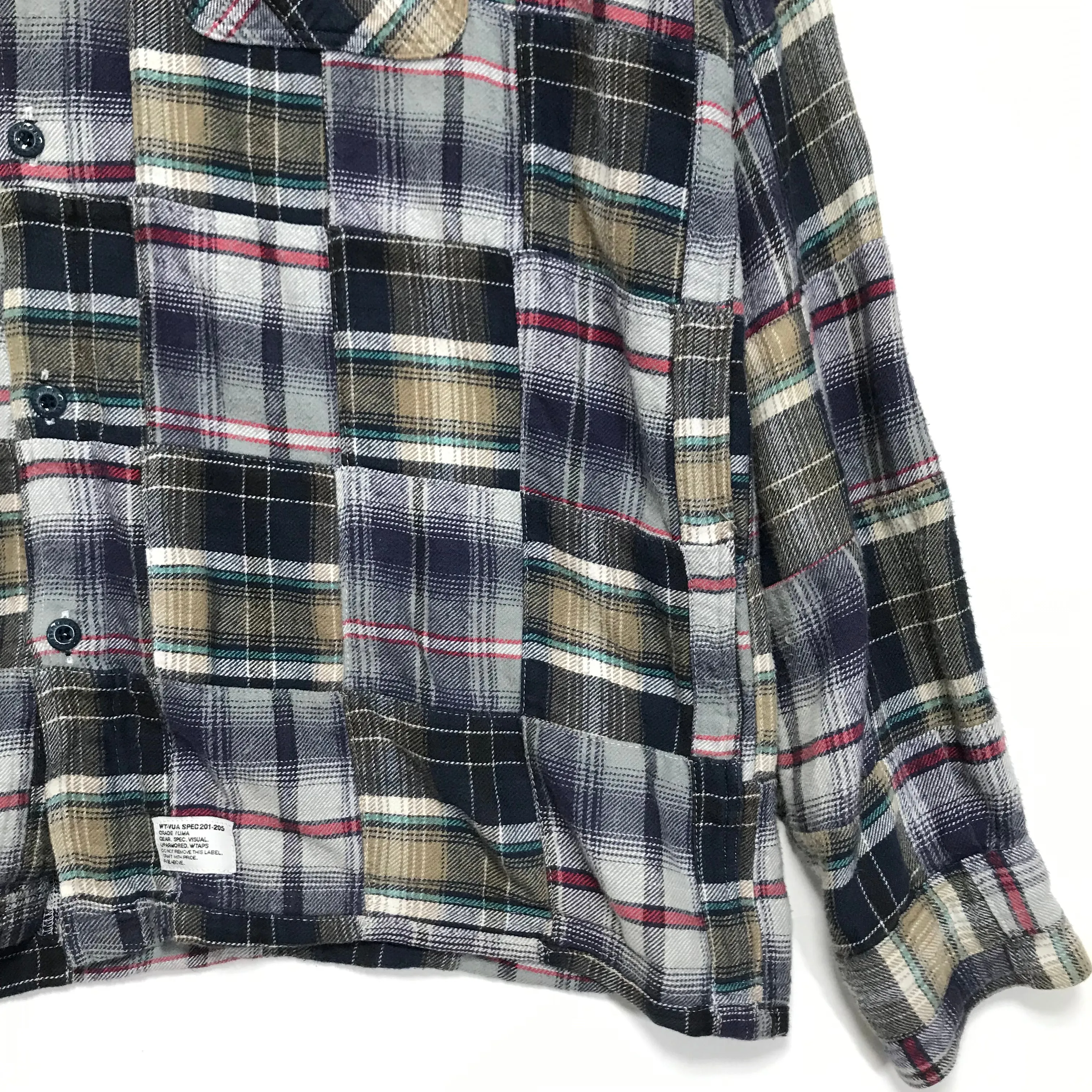[L] WTaps 07SS Vatos Flannel Patchwork L/S Shirt