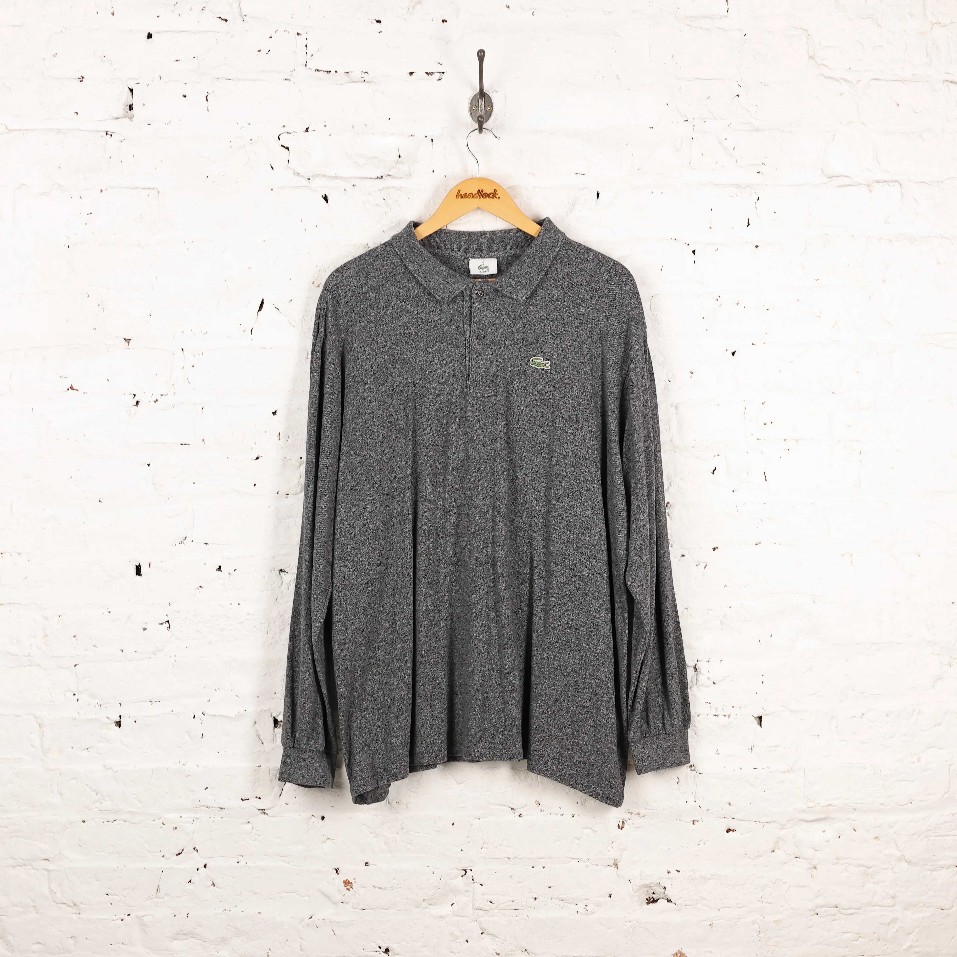 Lacoste Long Sleeve Polo Shirt - Grey - XL