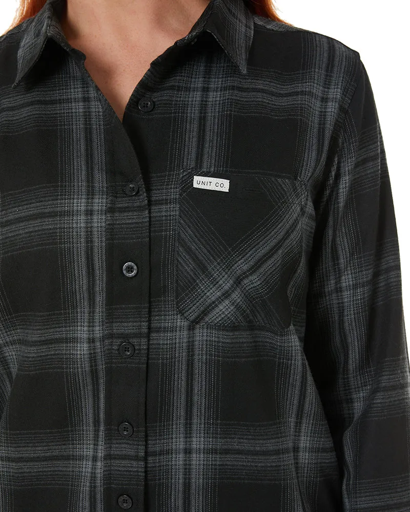 Ladies Fraser Flannel Shirt - Black