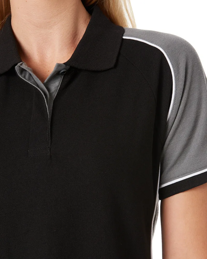 Ladies Nitro Polo - Black/Grey/White