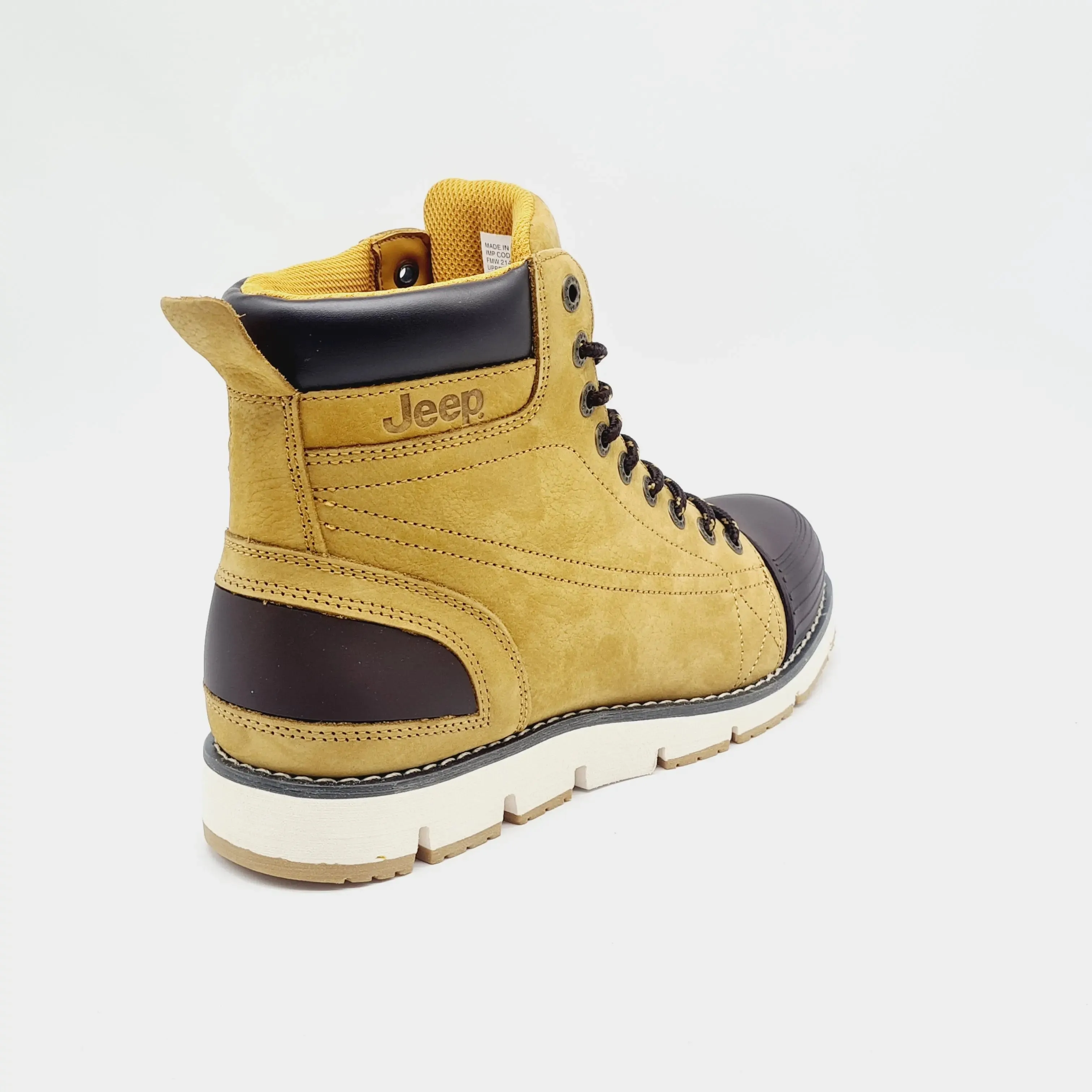 Leather Rubber Wedge Casual Boots