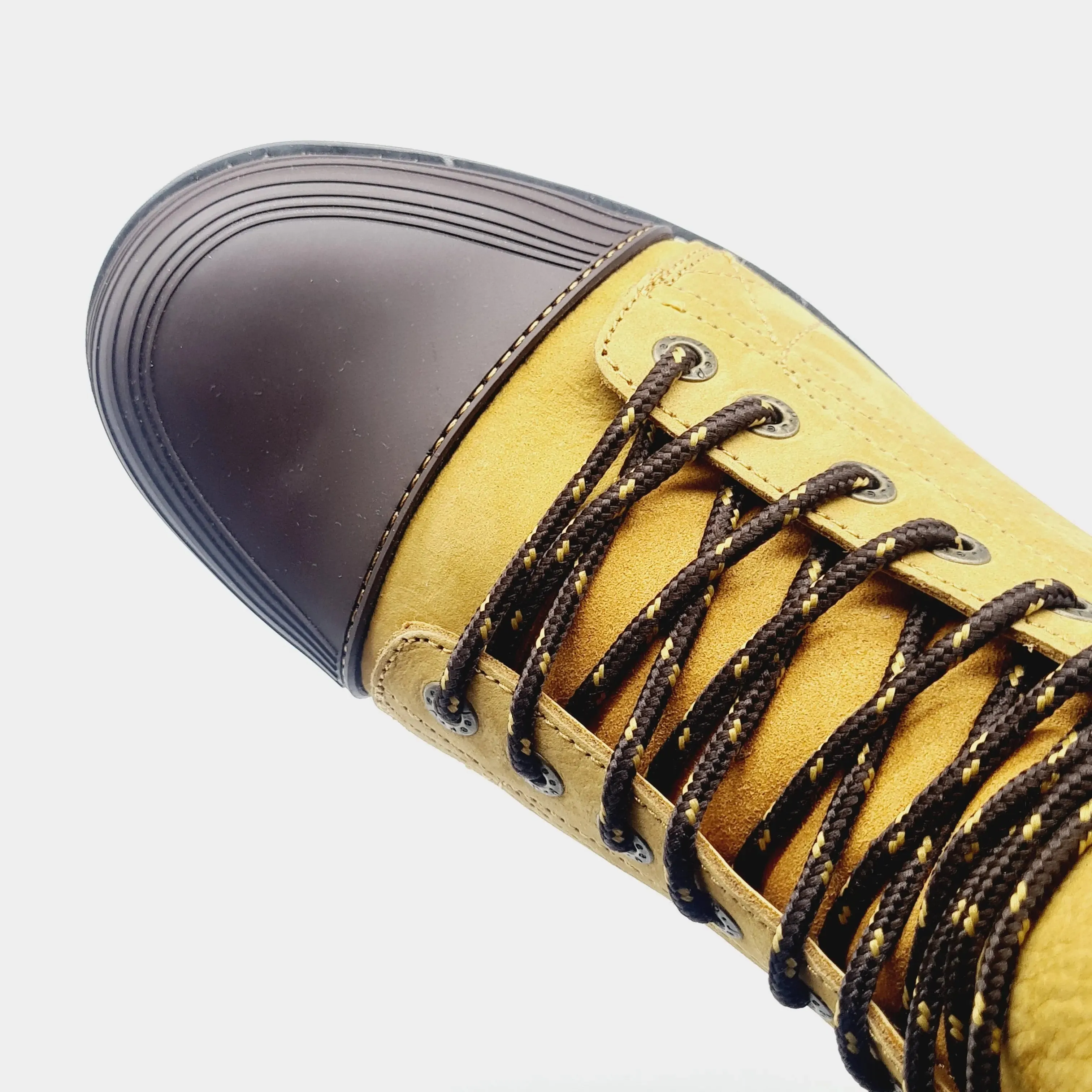 Leather Rubber Wedge Casual Boots