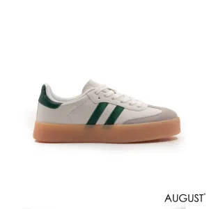 LEATHER SNEAKERS SPORTY STRIPE RUBBER SOLE