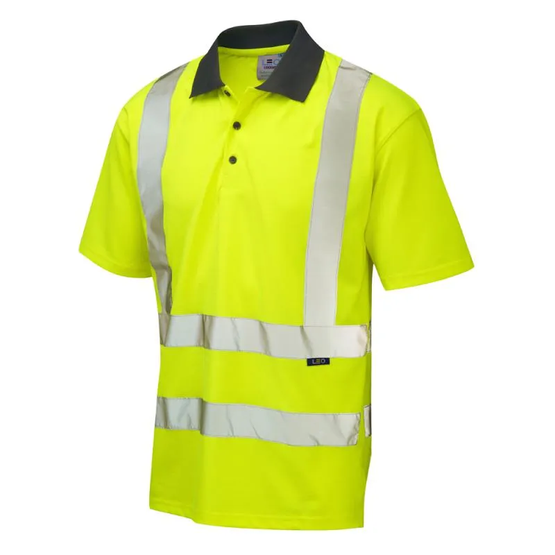 LEO ROCKHAM ISO 20471 Cl 2 Coolviz Polo Shirt (EcoViz)