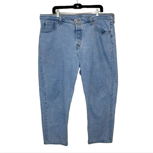 Levis Premium Denim 501 High Rise Straight Jeans 18W Light Wash