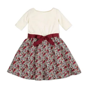 Lightweight Blocked Skater Dress - Holiday Multi Floral