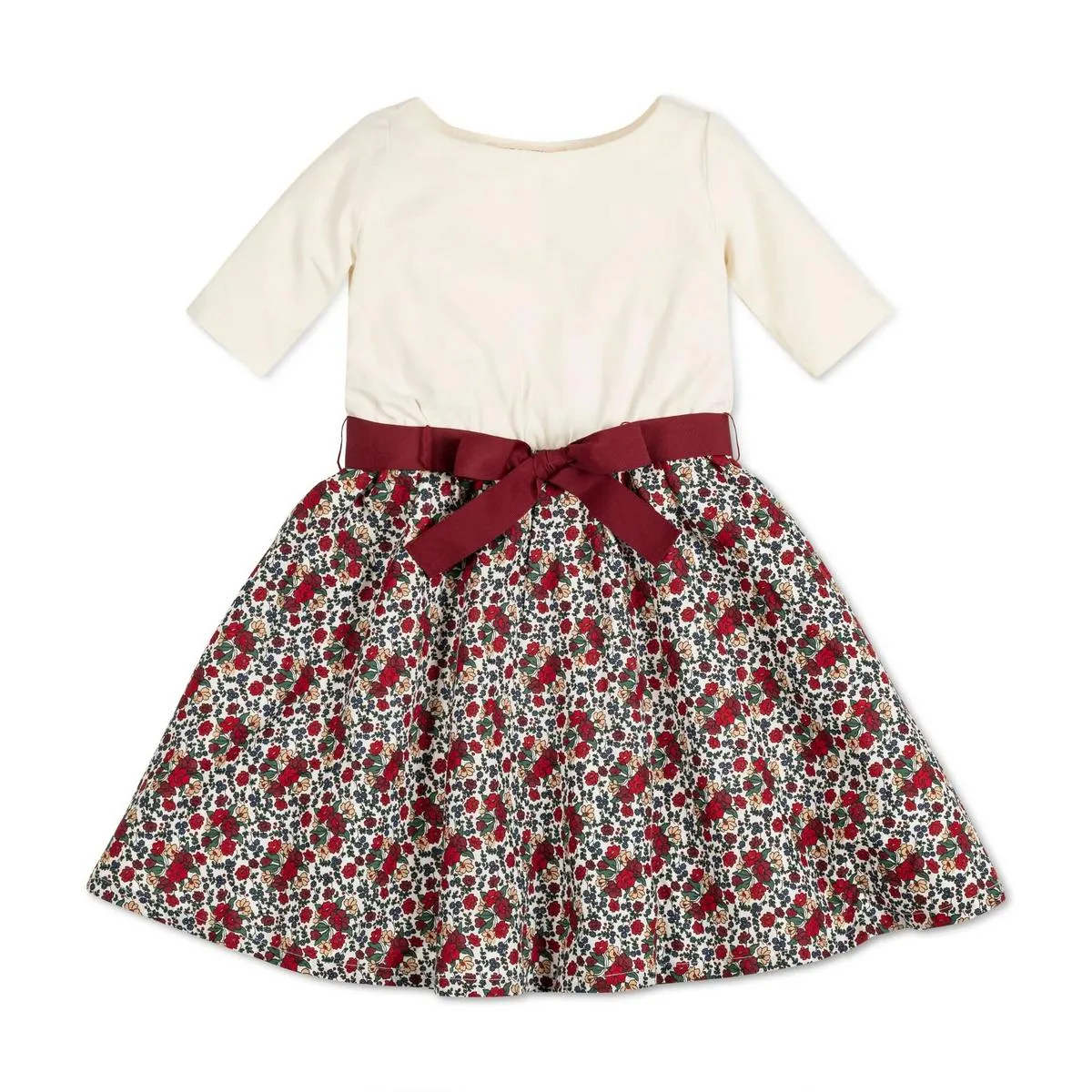 Lightweight Blocked Skater Dress - Holiday Multi Floral