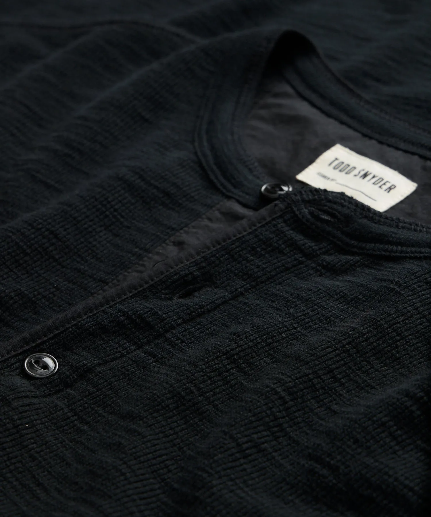 Lightweight Mini Waffle Henley