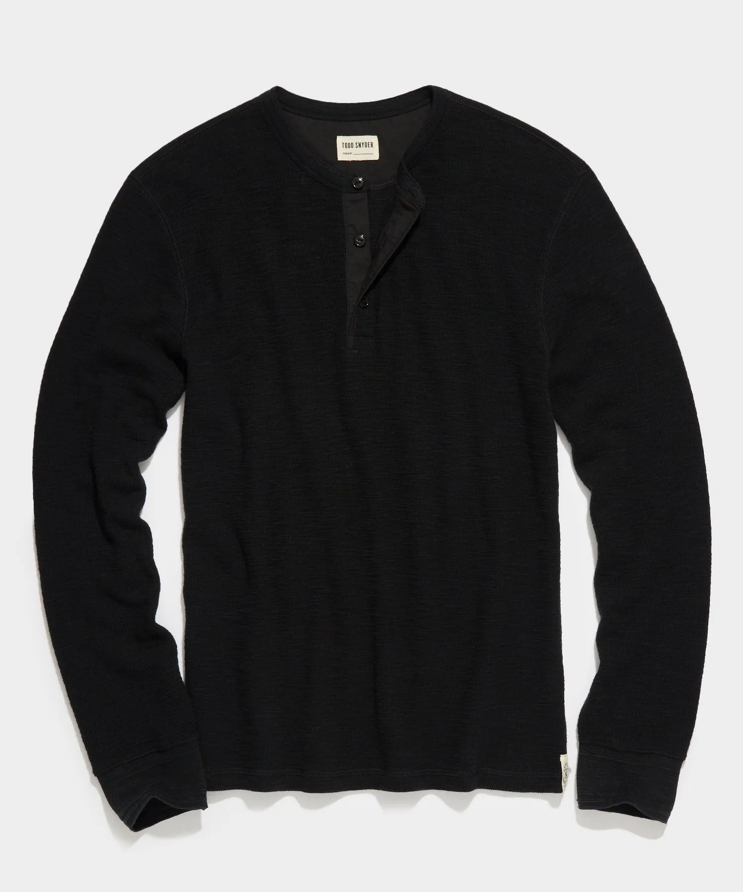 Lightweight Mini Waffle Henley