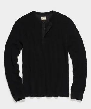 Lightweight Mini Waffle Henley