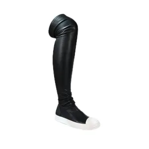 Liliana Wannabe-1 Super Stretch Thigh High Sneaker - Over The Knee High Top Shoes for Women, Stretchy Fashion and Style