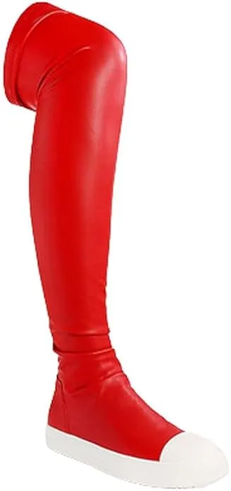 Liliana Wannabe-1 Super Stretch Thigh High Sneaker - Over The Knee High Top Shoes for Women, Stretchy Fashion and Style