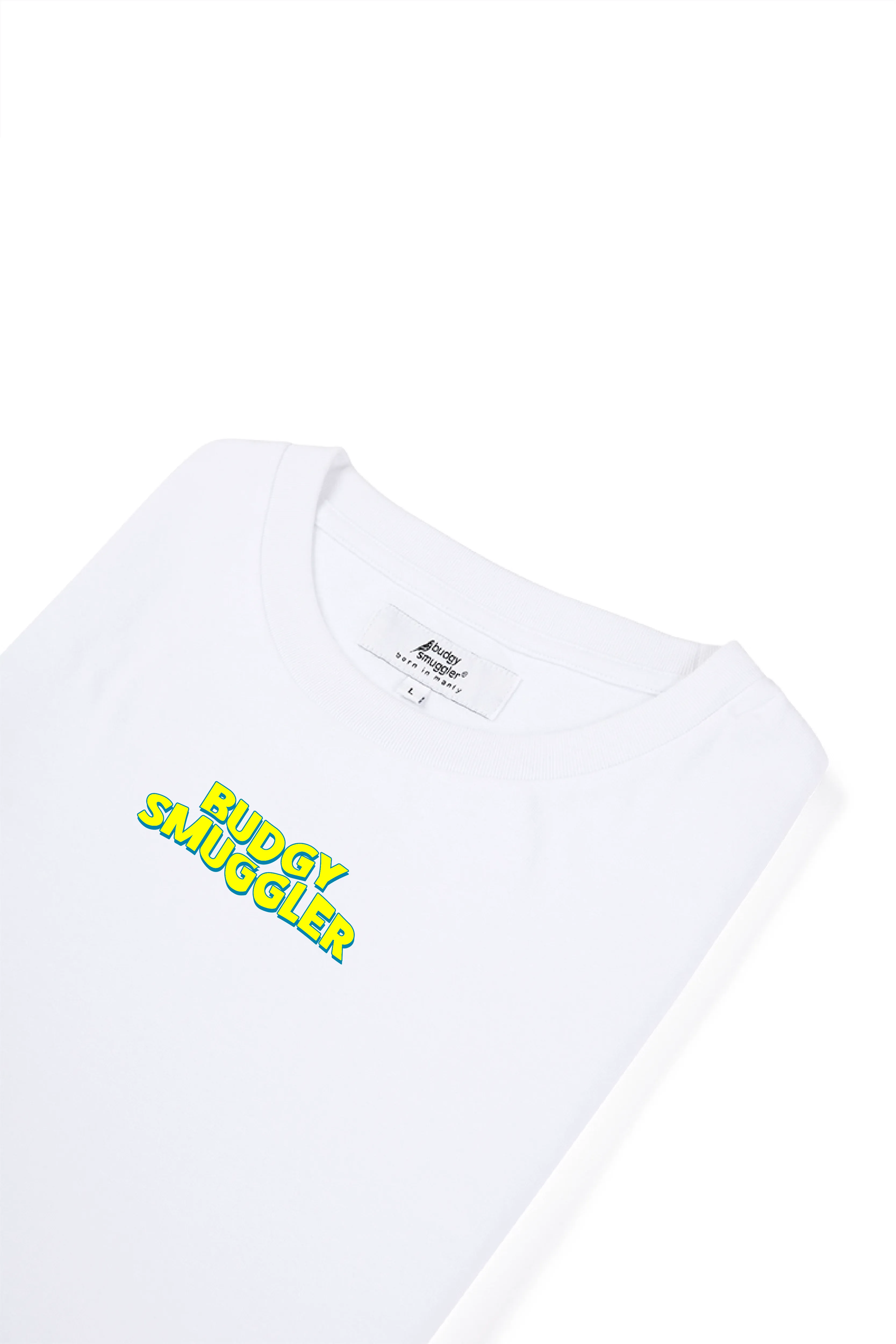 Lime Anti Board Short Club on White Tee