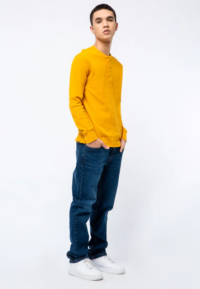 Long Sleeve Henley T-shirt
