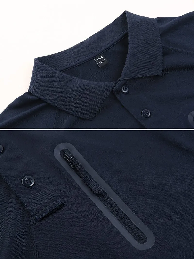 Long Sleeve Polo Shirts Mens Tactical Military Golf Polo Tee Shirts