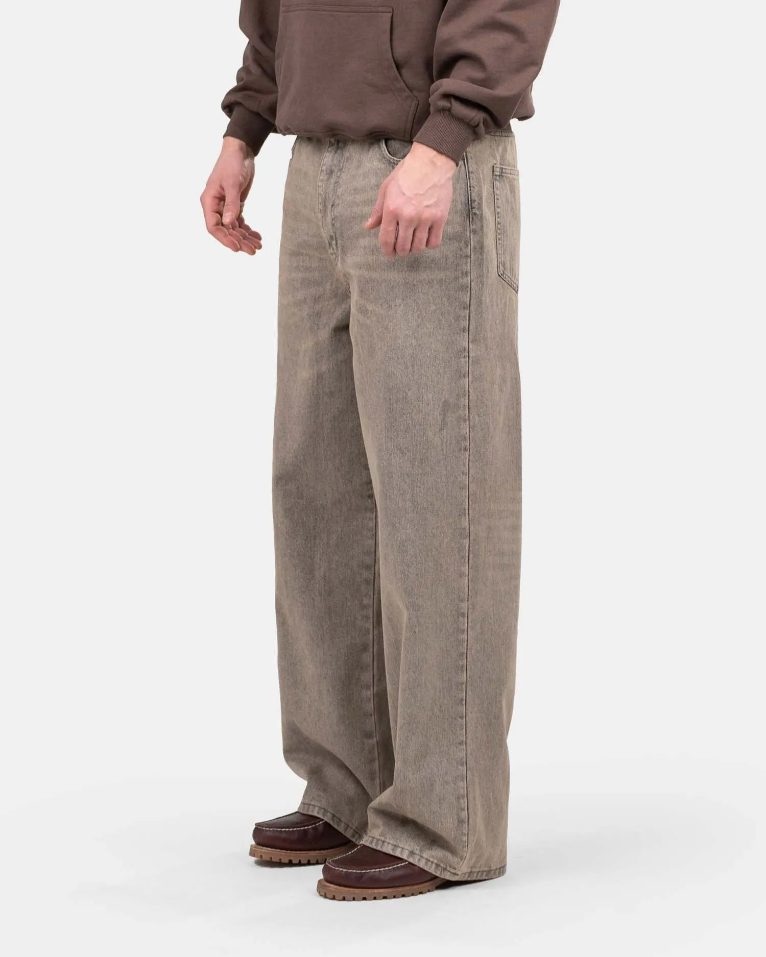 Loose Fit Denim Jeans Rose Vintage Wash